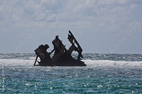 Canvas-taulu Pointe D’Esny,  Ship Wreck of the Dalblair, unfortunate shipwreck