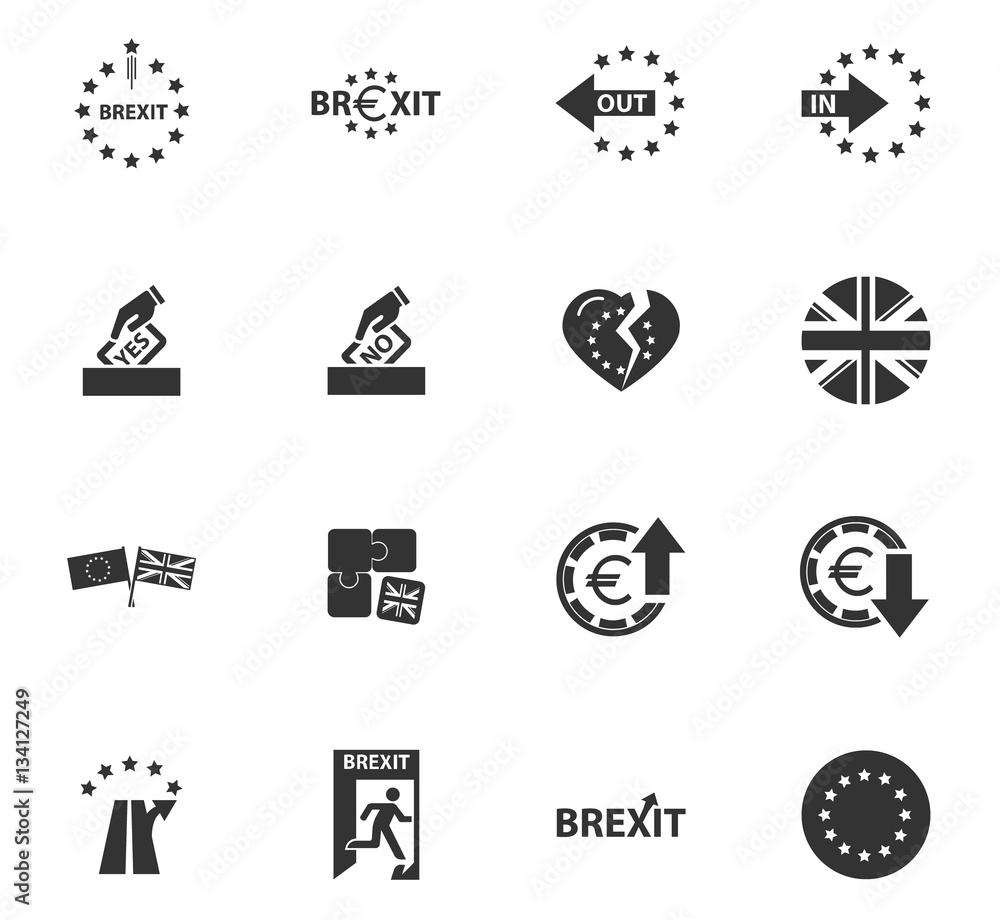 brexit icon set