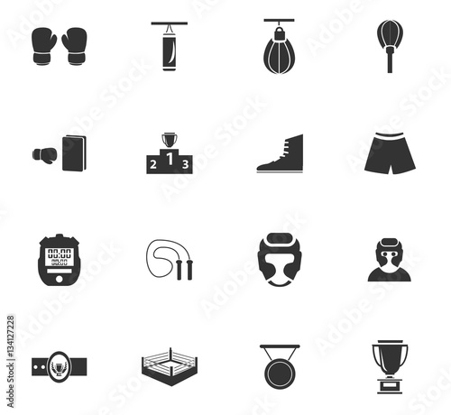 boxing icon set