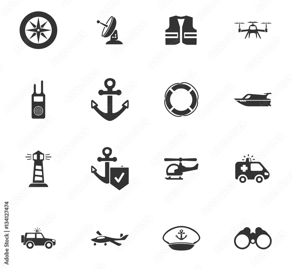 coast guard icon set coast guard icon set