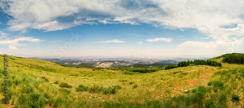 Fototapeta Naklejka Na Ścianę i Meble -  Green hills landscape