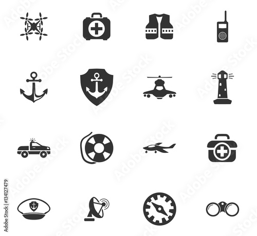 coast guard icon set