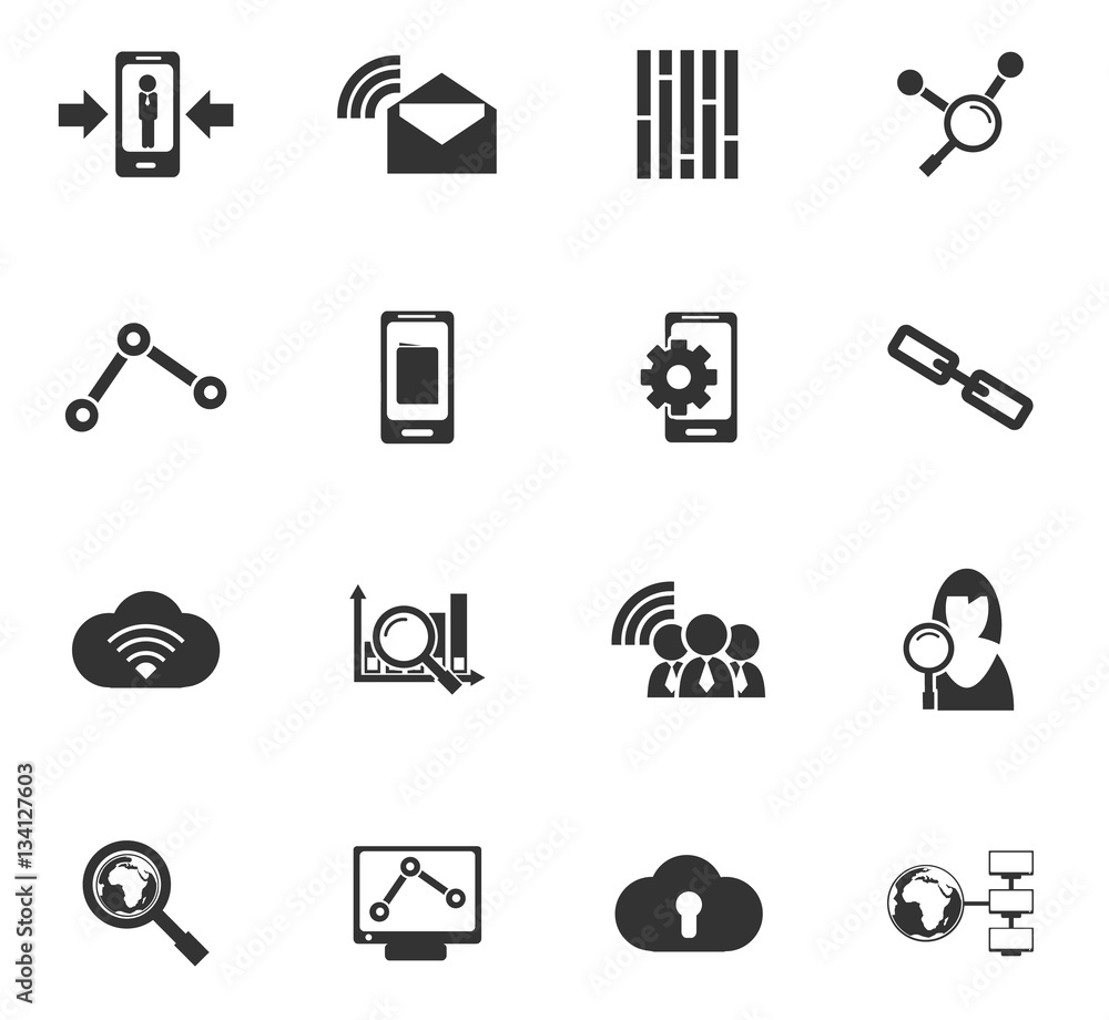 Fototapeta premium data analytic icon set