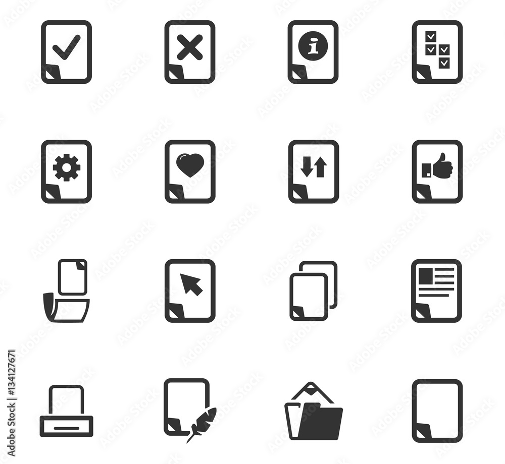 documents icon set documents icon set