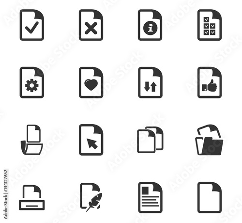 documents icon set