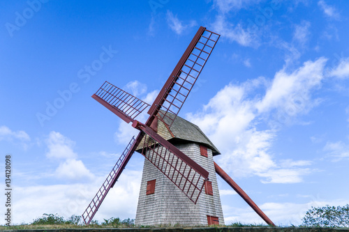 Fotografija The old mill on the island of Nantucket, Massachusetts on a bright summer day