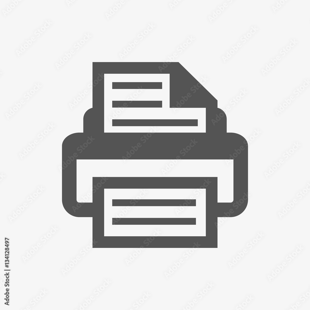 print icon stock vector illustration flat design print icon stock vector illustration flat design