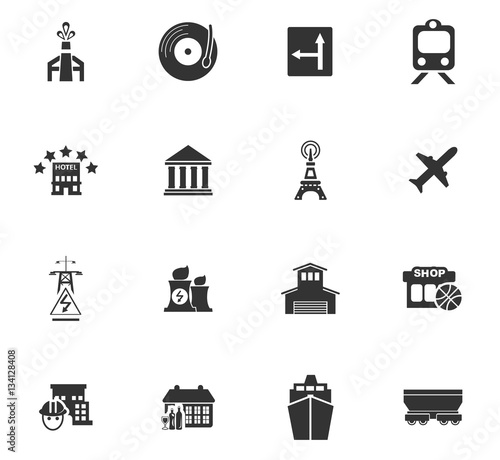 infrastructure icon set