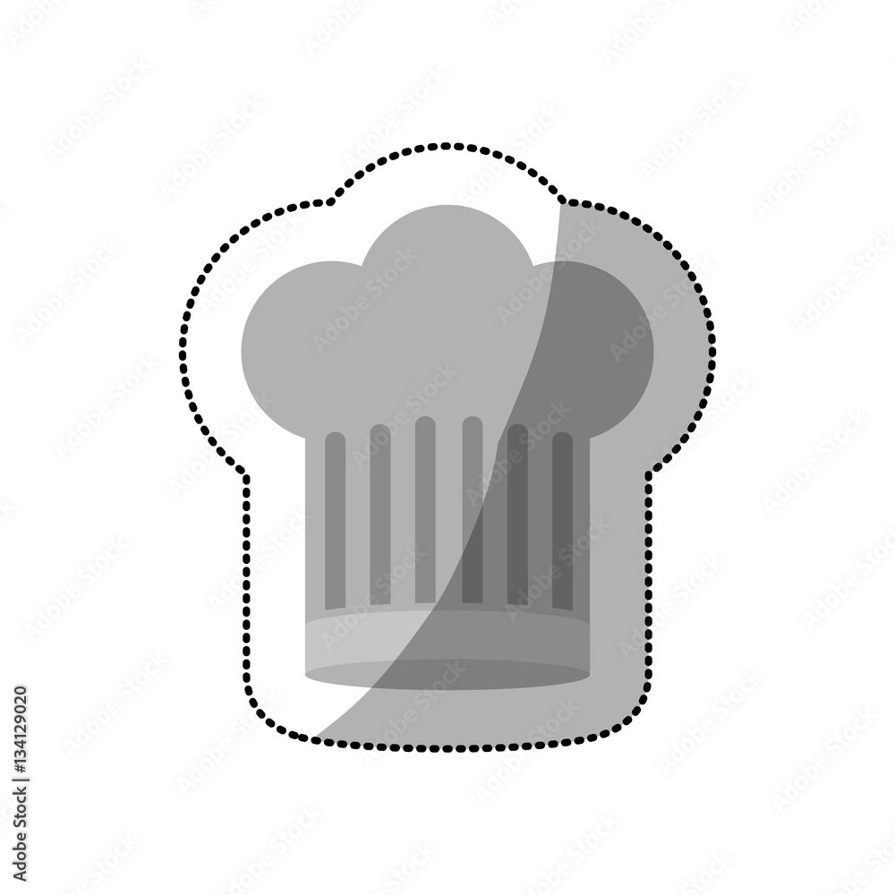 dotted sticker of chefs hat shading and large vector illustration dotted sticker of chefs hat shading and large vector illustration