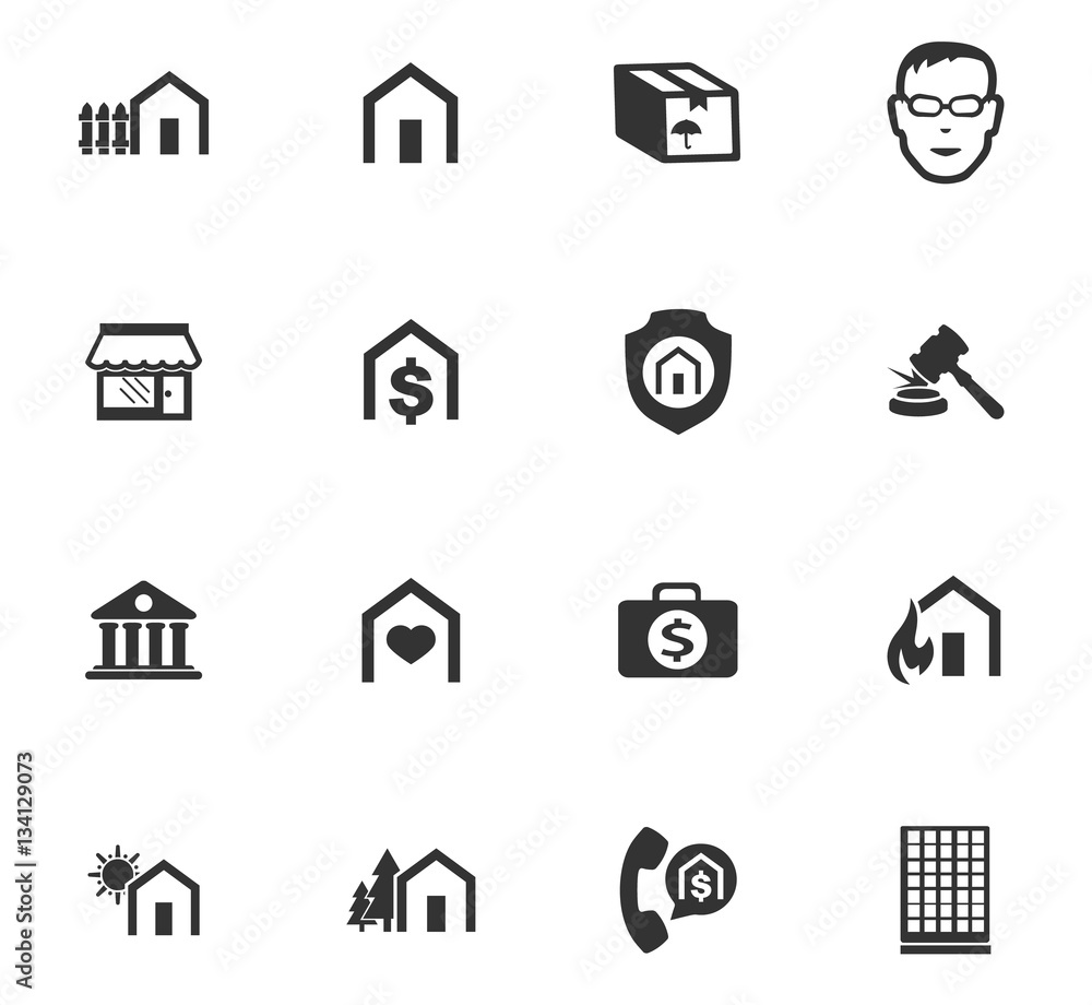 Fototapeta premium real estate icon set