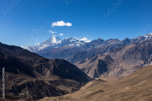 Mount Dhaulagiri and Tukuche Peak. Nepal