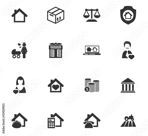 real estate icon set