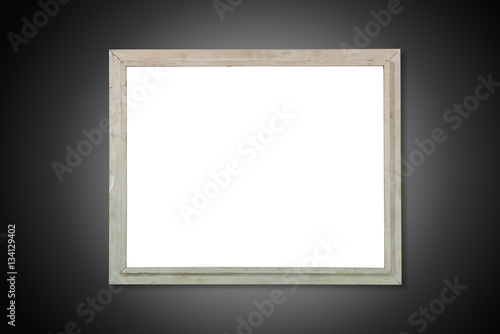 White isolated old frame