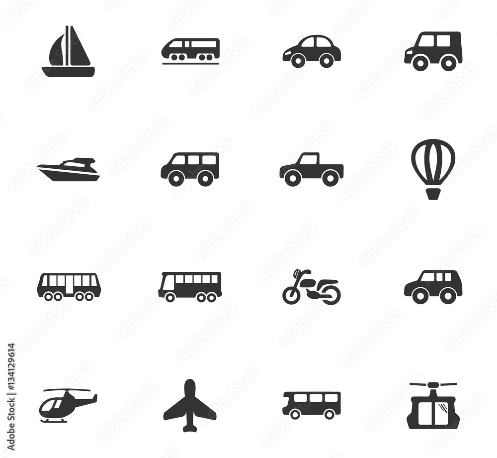 transport icon set transport icon set
