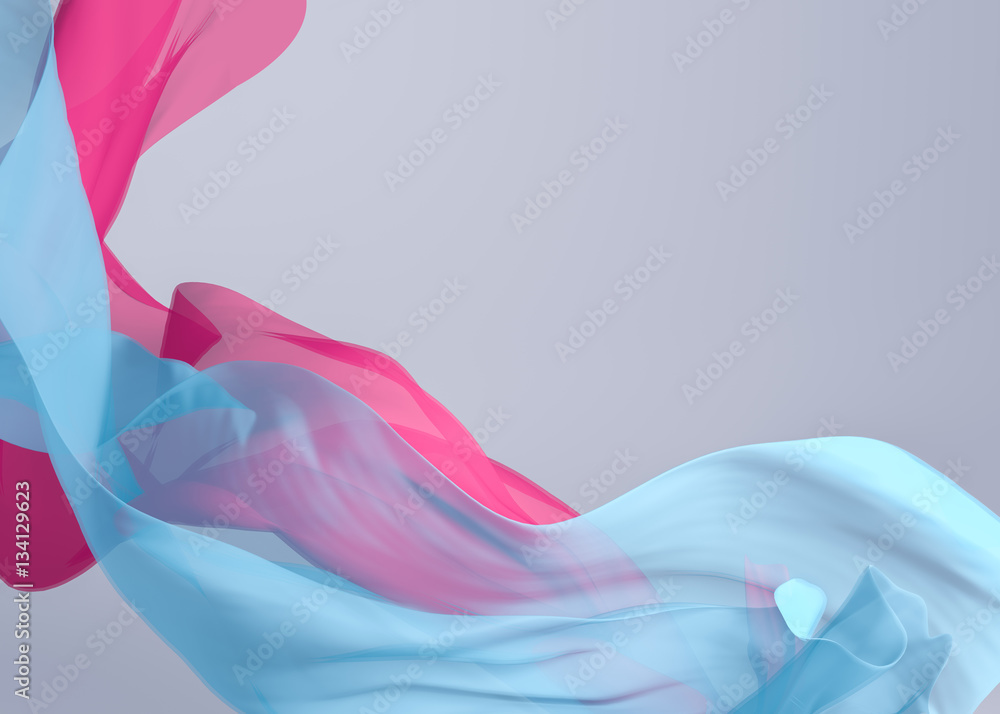 Abstract 3D Render Illustration. Flying Silk Fabric Wave. Abstract 3D Render Illustration. Flying Silk Fabric Wave.