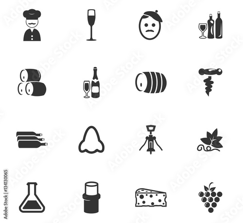 vineyard icon set