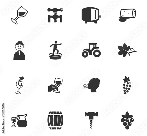 vineyard icon set