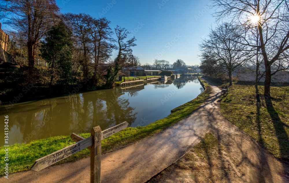River Wey in Guildford next to the university of Surrey campus