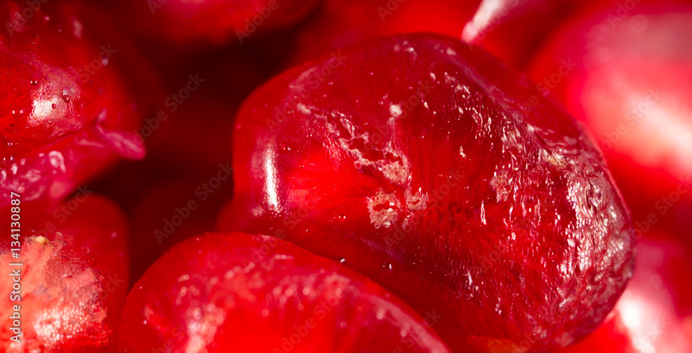 Pomegranate as a background. macro Pomegranate as a background. macro