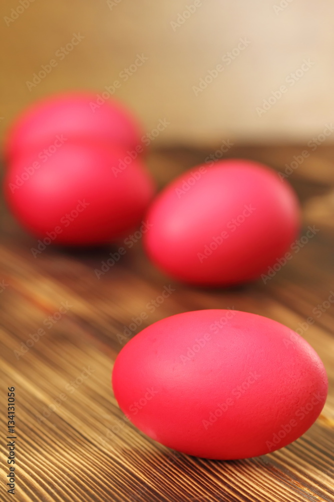 Easter eggs on wooden background Easter eggs on wooden background