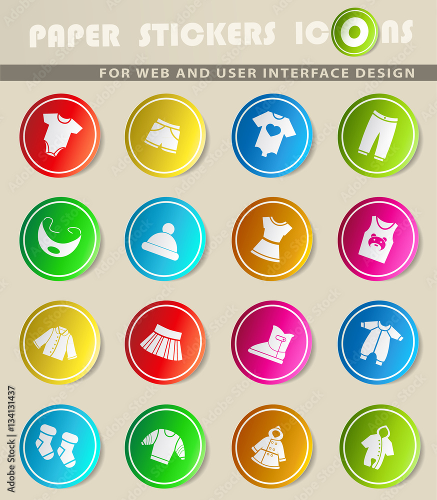 baby clothes icon set baby clothes icon set