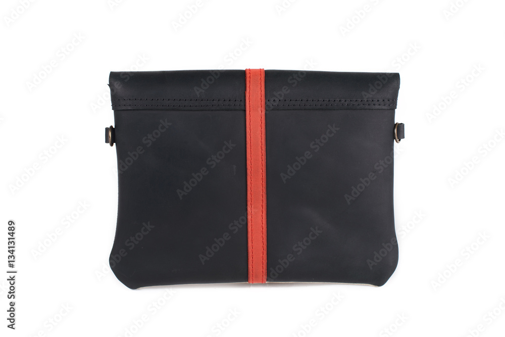 Leather bag on a white background, isolated Leather bag on a white background, isolated