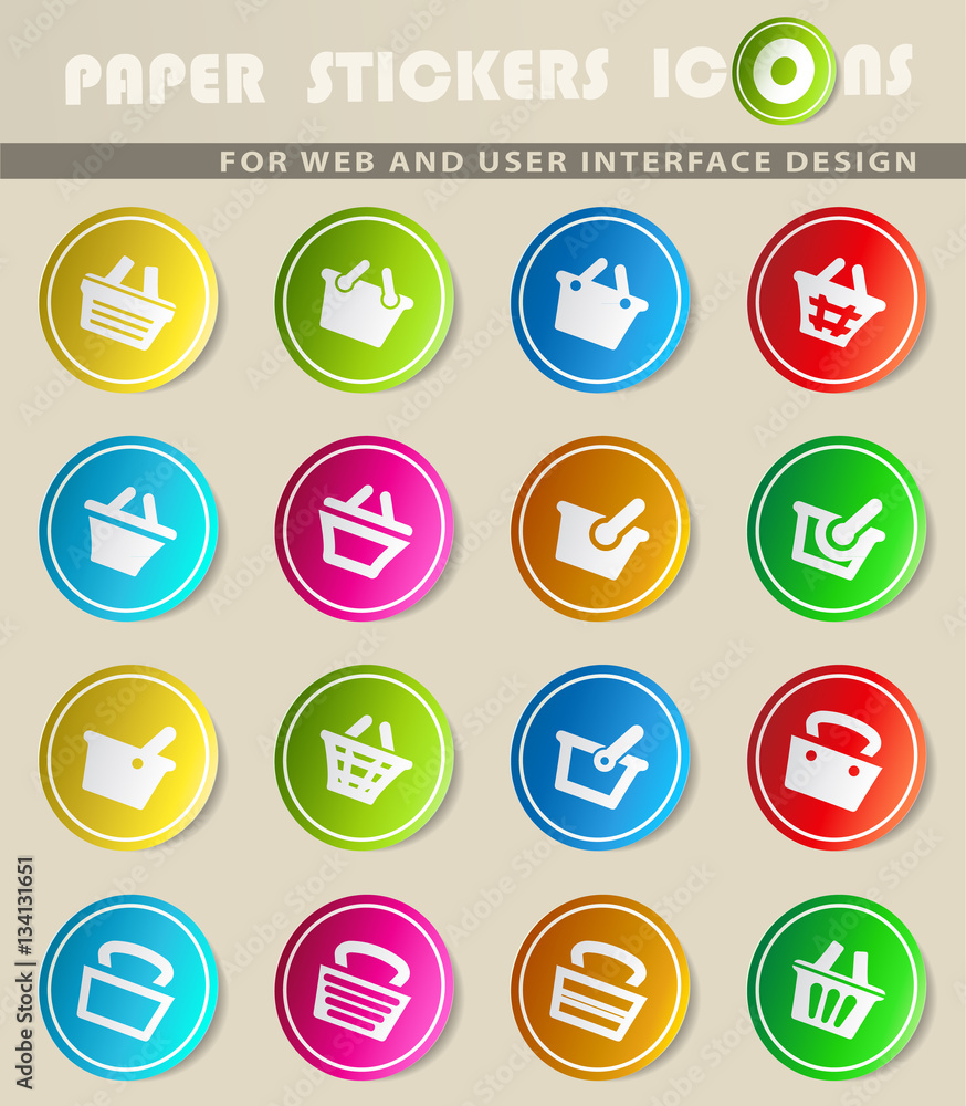 basket icon set basket icon set