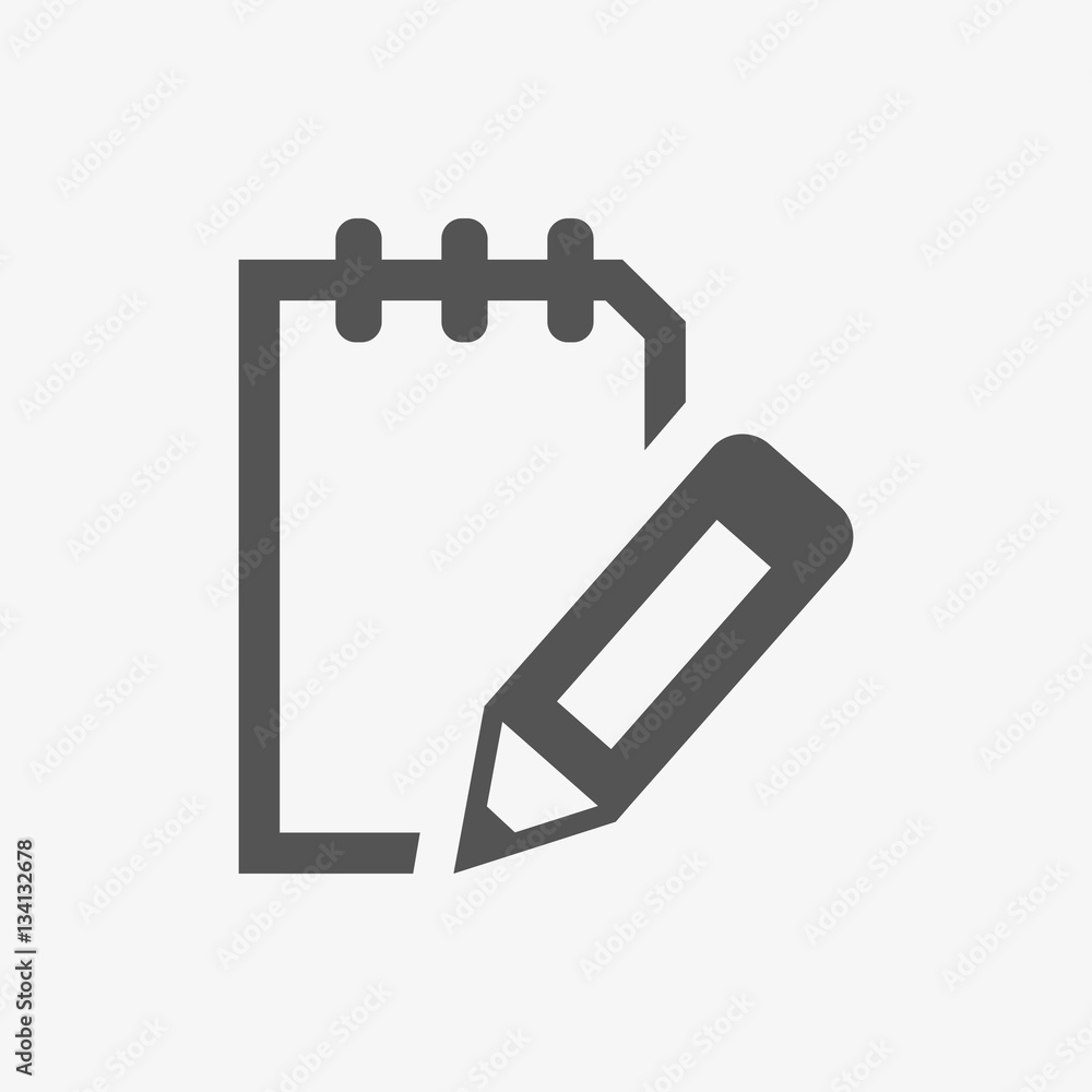 notepad icon stock vector illustration flat design notepad icon stock vector illustration flat design