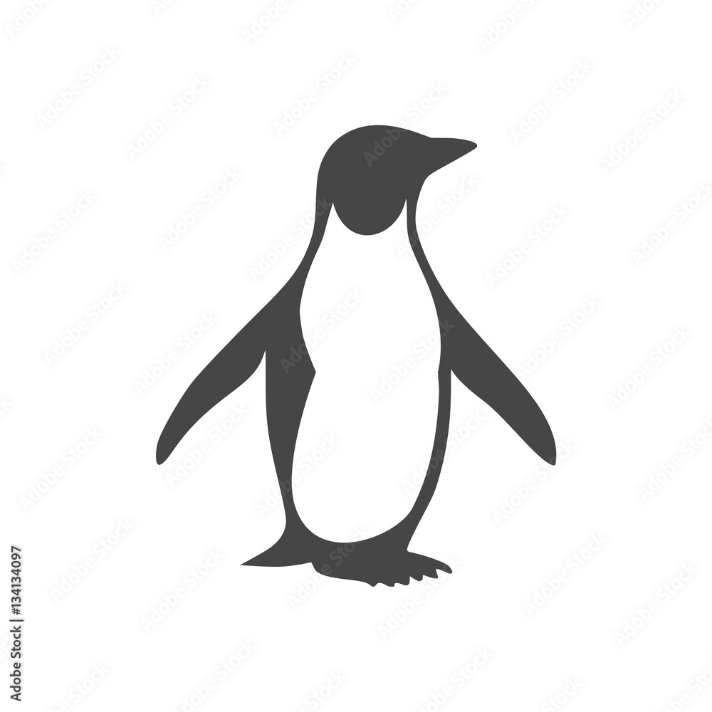 Naklejka premium Pingwin ikona - ilustracja wektorowa
