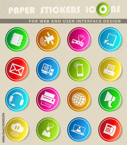 communication icon set