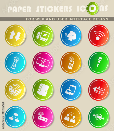 communication icon set