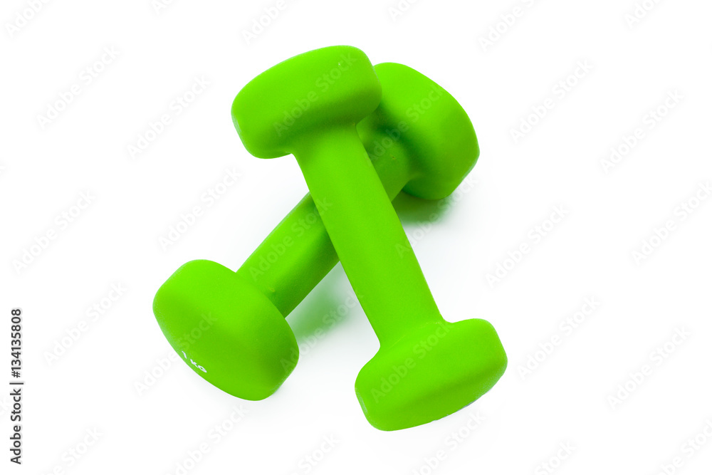 Dumbbells isolated on white Dumbbells isolated on white