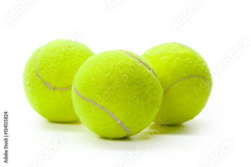 Closeup of tennis balls isolated on white background © fotofabrika