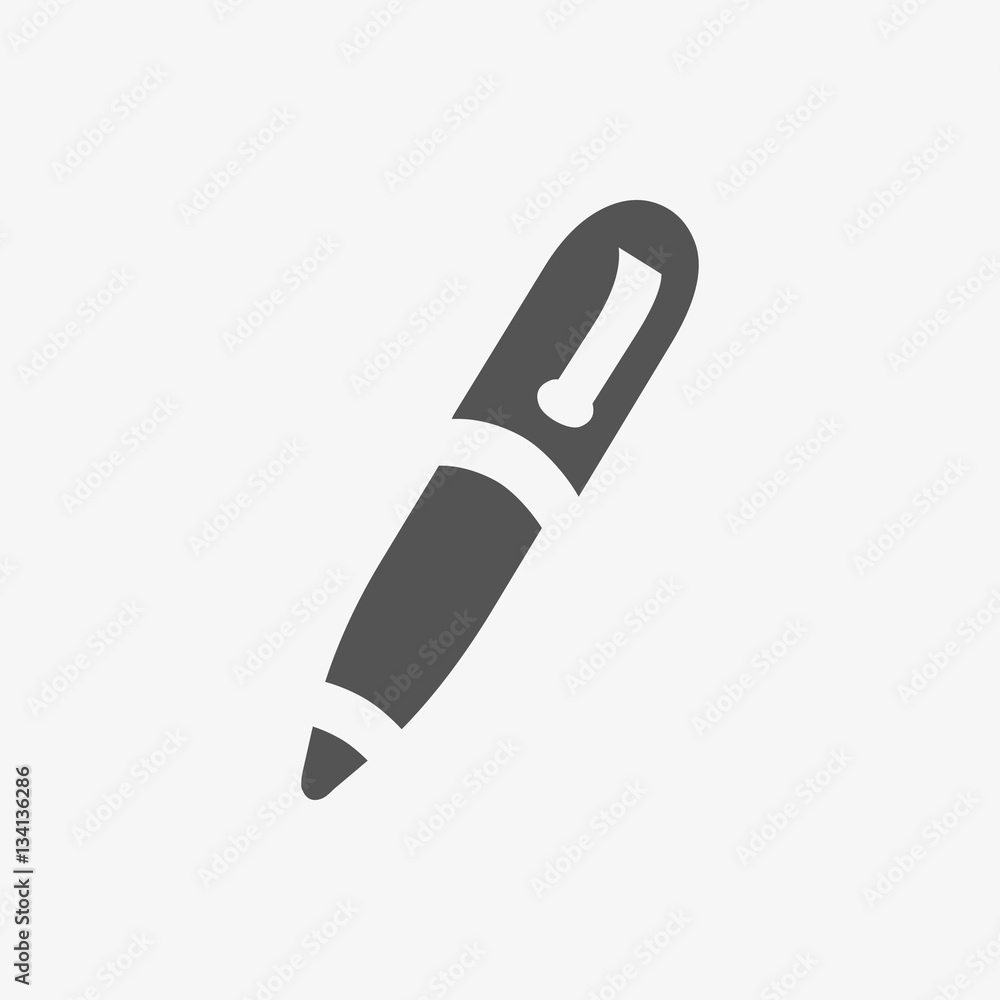 pen icon stock vector illustration flat design pen icon stock vector illustration flat design