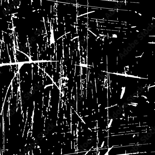black paint shabby background. white scratches. grunge texture. vector illustration.