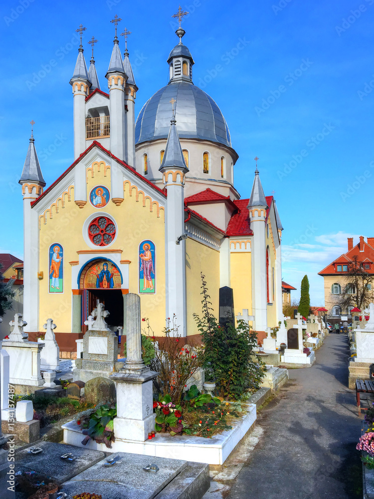 Famous Christian Orthodox church of the Saint Paraschiva in Brasov city, Romania