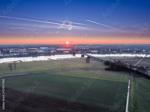 Wallpaper Mural Aerial view of the bridge to Krefeld Torontodigital.ca