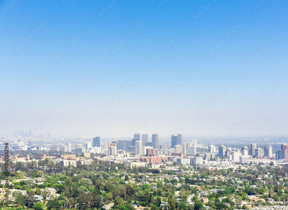 View of Los Angeles city