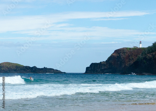 Surfing at Secret Beach