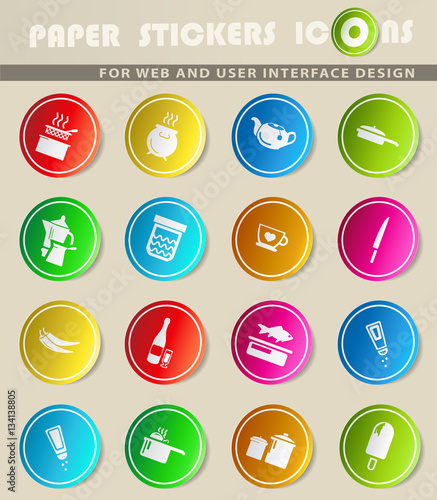 food and kitchen icon set