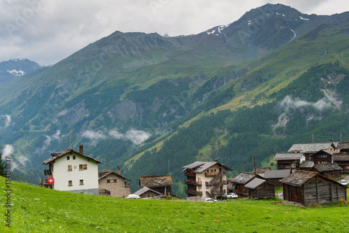 House in the beauty of St Moritz, engadin valley . La Sag © belov3097