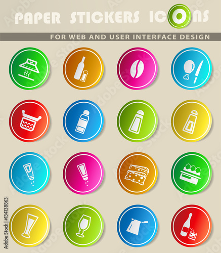 food and kitchen icon set