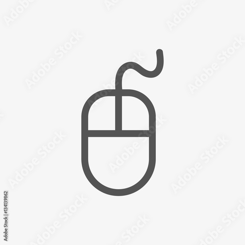 computer mouse icon stock vector illustration flat design