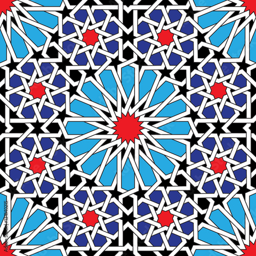 Islamic geometric seamless pattern