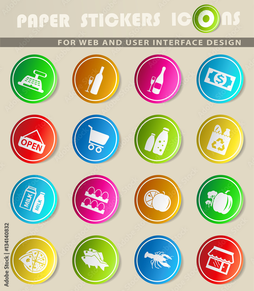 grocery store icon set grocery store icon set