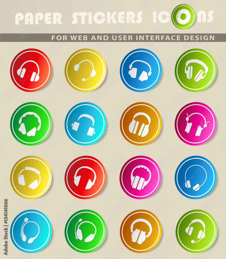 headphones icon set headphones icon set