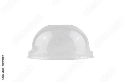 plastic cup lid isolated on white background - clipping paths