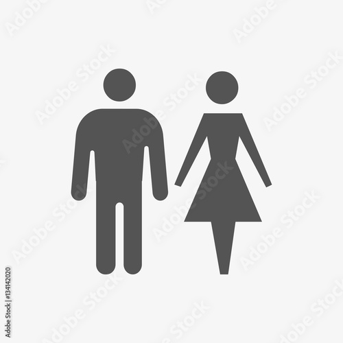 man and woman icon stock vector illustration flat design