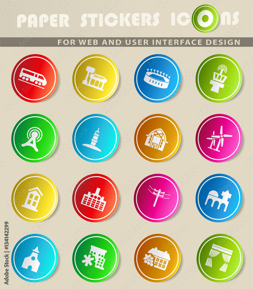 infrastructure icon set infrastructure icon set