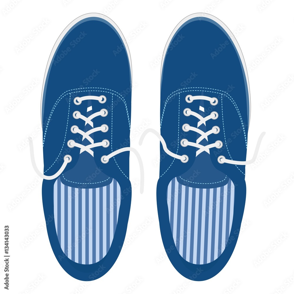 Sneakers with rubber soles for sports. Vector. Sneakers with rubber soles for sports. Vector.